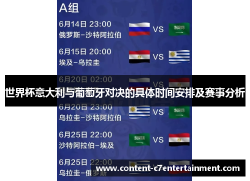 世界杯意大利与葡萄牙对决的具体时间安排及赛事分析